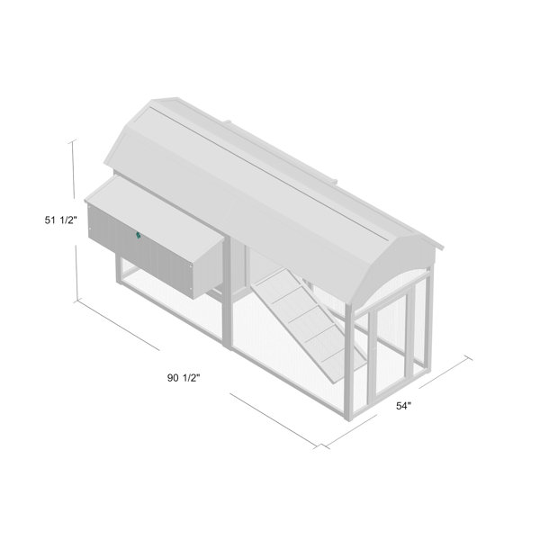 Archie & Oscar™ Hermione 19.3 Square Feet Chicken Coop with Chicken Run